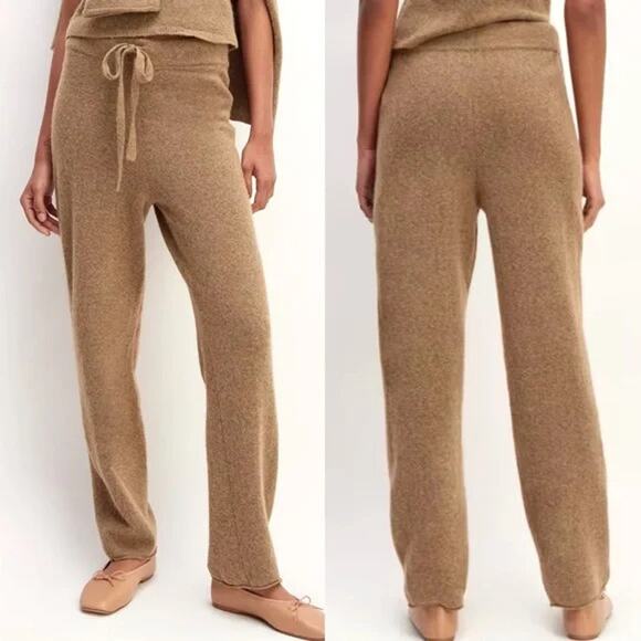 Everlane Cozy Stretch Straight Leg Sweatpant Wool Blend Toasted Coconut Small - Picture 1 of 9